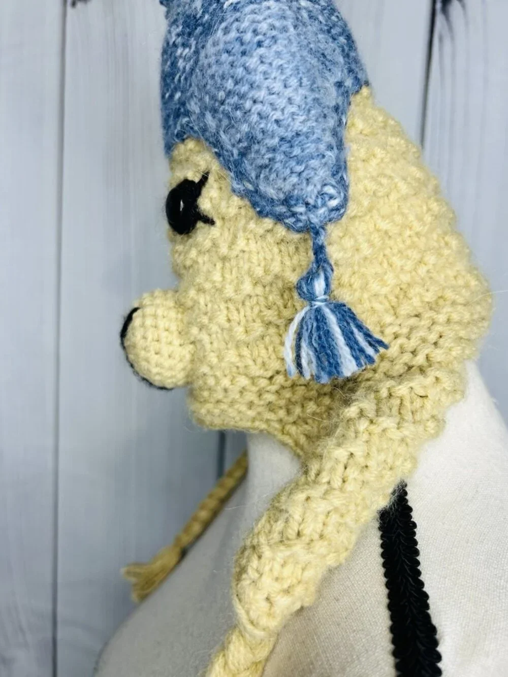 Andes Gifts Alpaca Llama Head Hat Adult Tan Peru